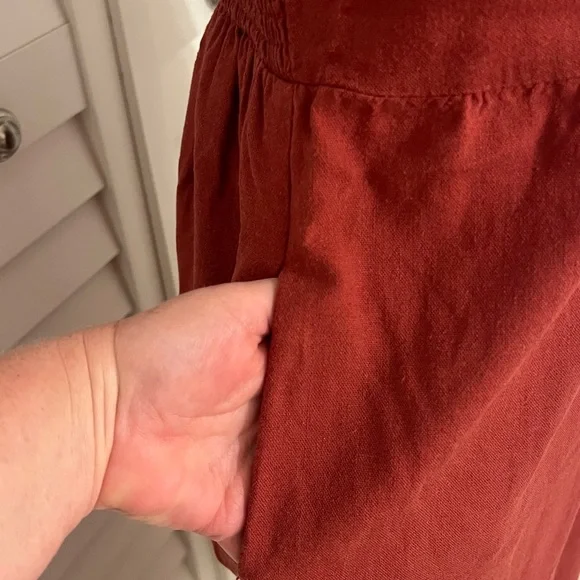 Crop Rust Palazzo Jumpsuit - Picture 5 of 7